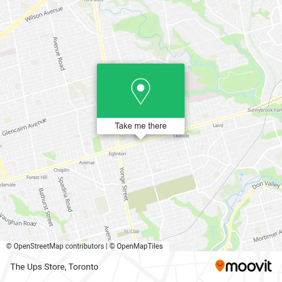 The Ups Store map