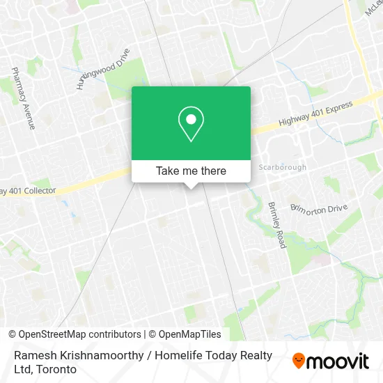 Ramesh Krishnamoorthy / Homelife Today Realty Ltd map