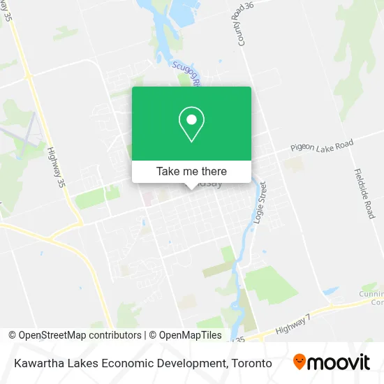 Kawartha Lakes Economic Development map
