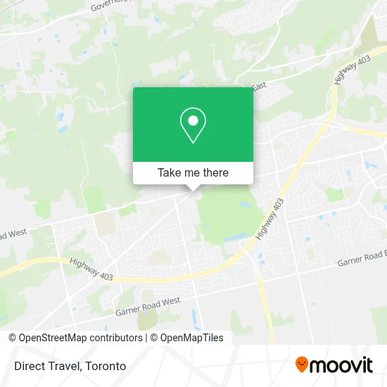 Direct Travel map