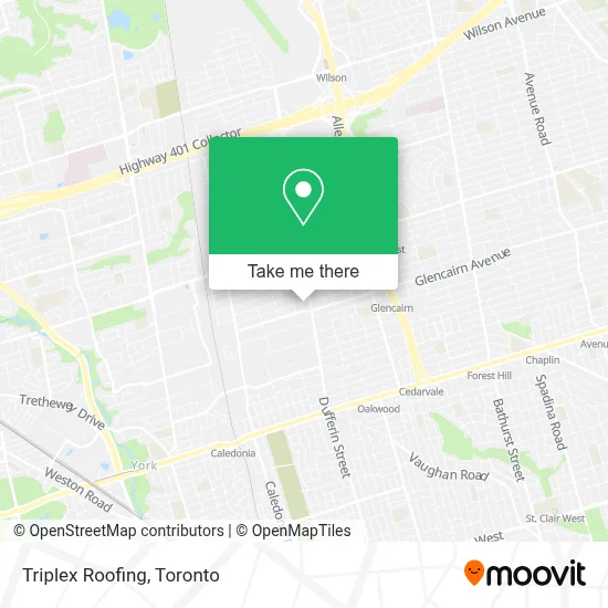 Triplex Roofing map