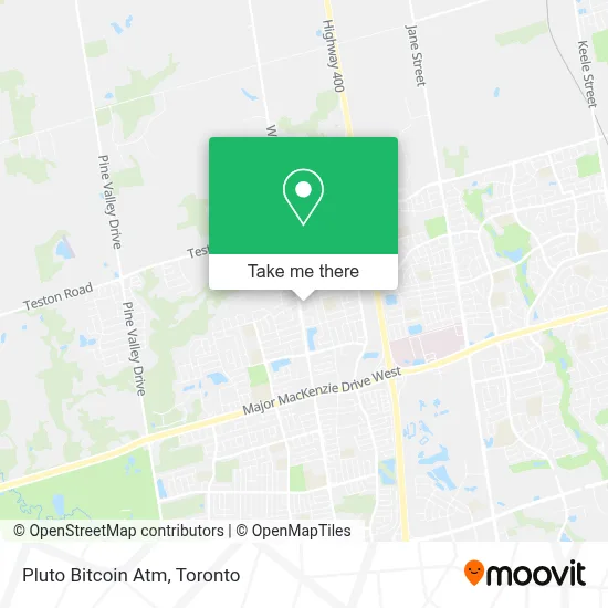 Pluto Bitcoin Atm map