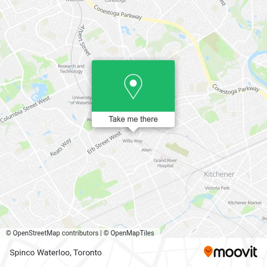 Spinco Waterloo map