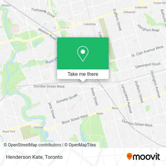 Henderson Kate map