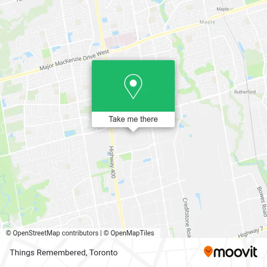 Things Remembered map