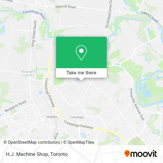 H.J. Machine Shop map