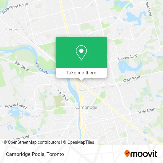Cambridge Pools map