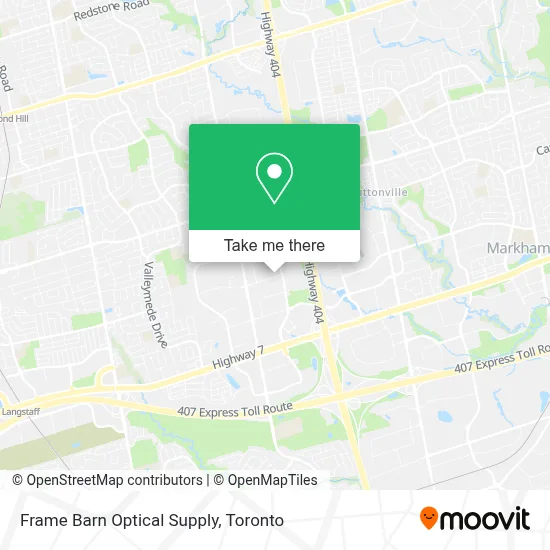 Frame Barn Optical Supply map