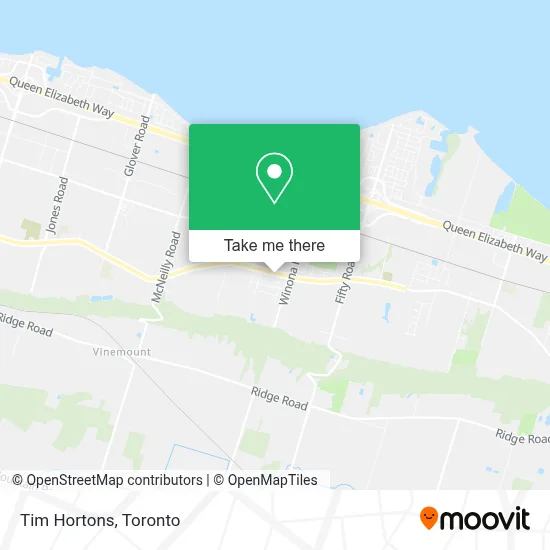 Tim Hortons map