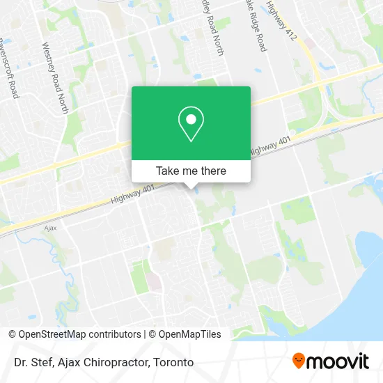 Dr. Stef, Ajax Chiropractor map
