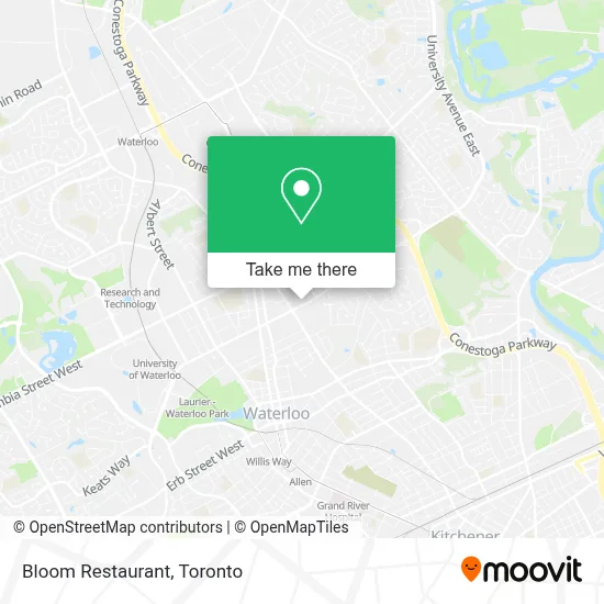 Bloom Restaurant map