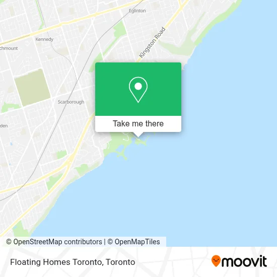 Floating Homes Toronto map