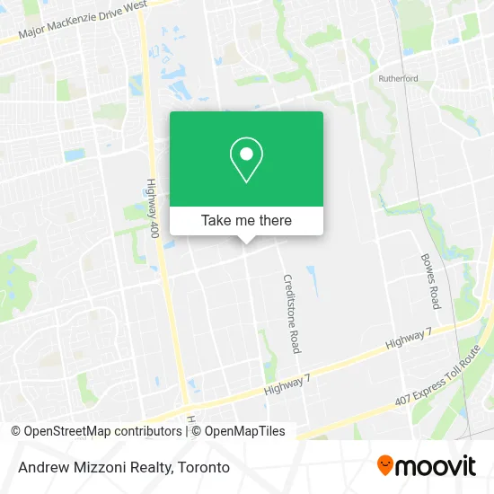 Andrew Mizzoni Realty map