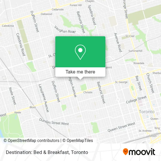 Destination: Bed & Breakfast map
