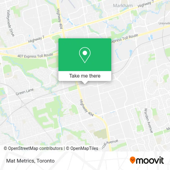 Mat Metrics map