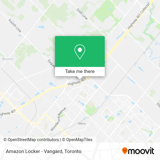 Amazon Locker - Vangard map