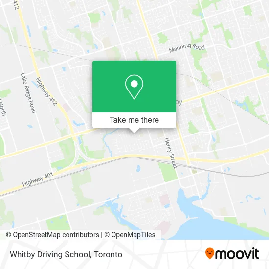 Whitby Driving School map