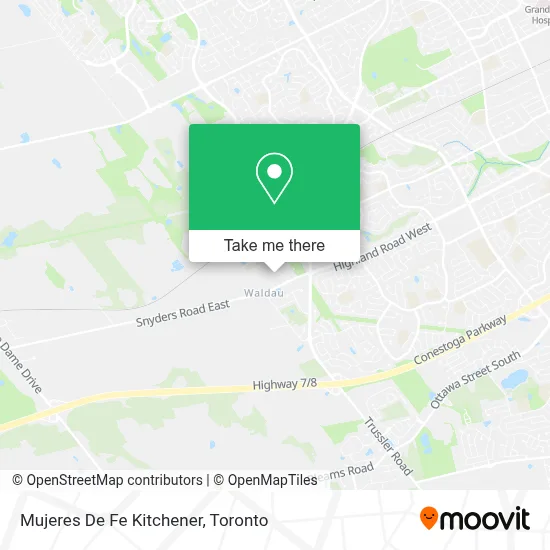 Mujeres De Fe Kitchener map