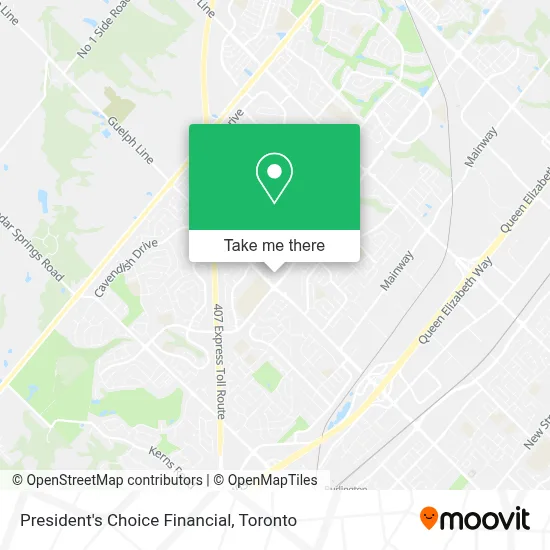 President's Choice Financial map