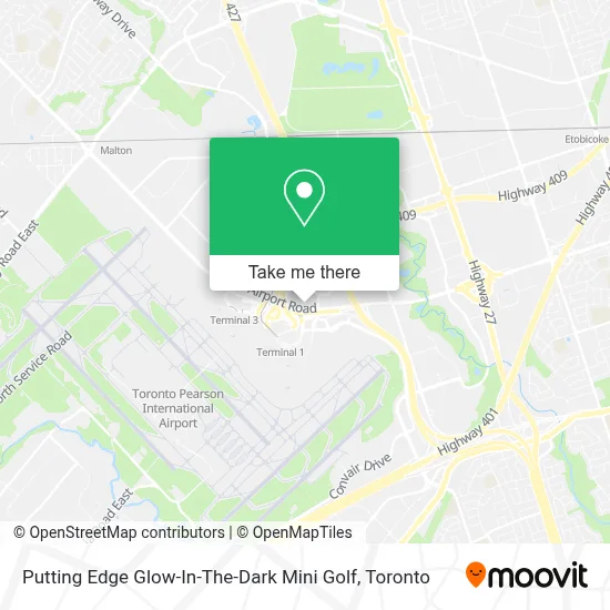 Putting Edge Glow-In-The-Dark Mini Golf map
