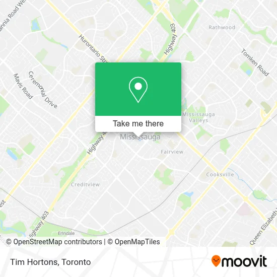 Tim Hortons map
