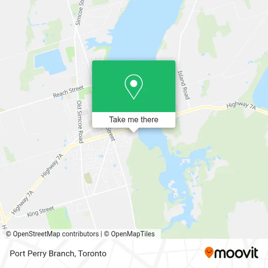 Port Perry Branch map