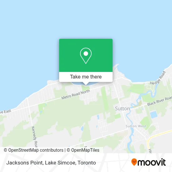 Jacksons Point, Lake Simcoe map