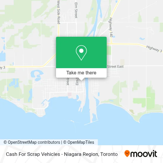 Cash For Scrap Vehicles - Niagara Region map