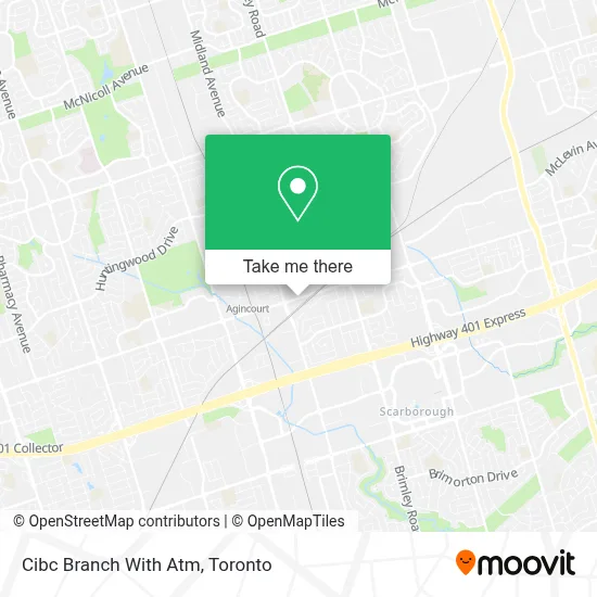 Cibc Branch With Atm map