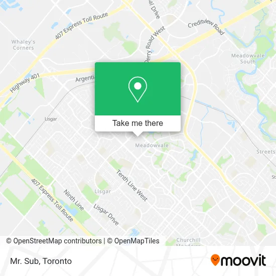 Mr. Sub map