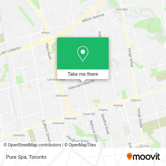 Pure Spa map