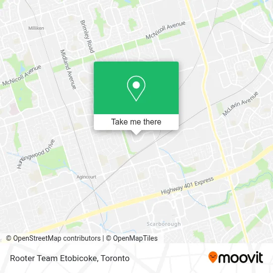 Rooter Team Etobicoke map