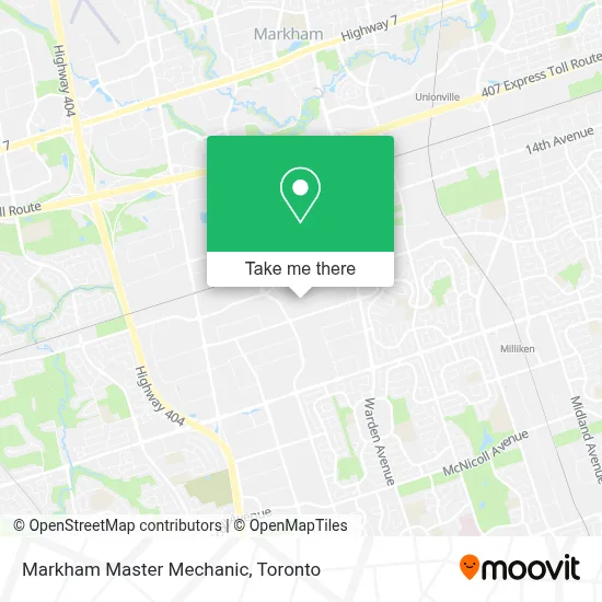 Markham Master Mechanic map