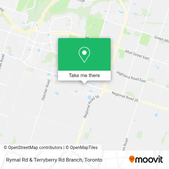 Rymal Rd & Terryberry Rd Branch map