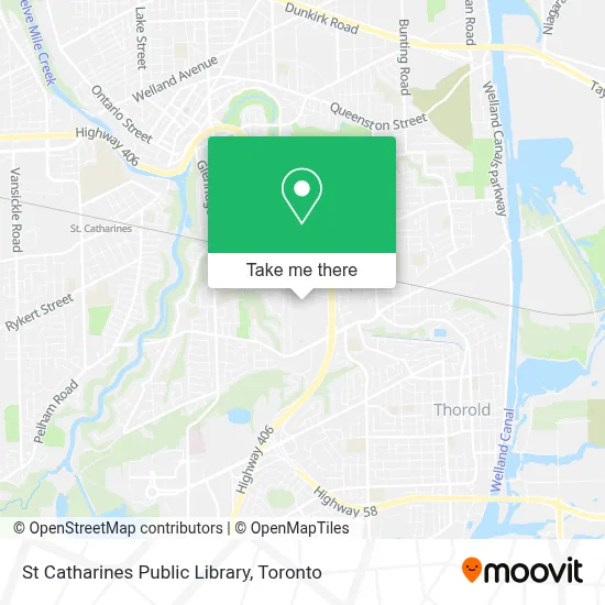 St Catharines Public Library map