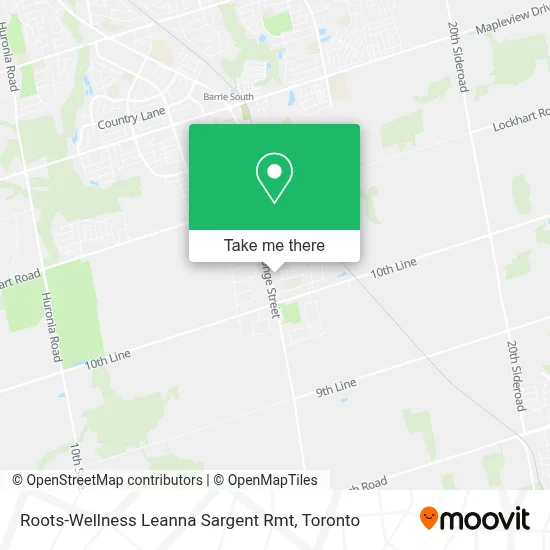 Roots-Wellness Leanna Sargent Rmt map