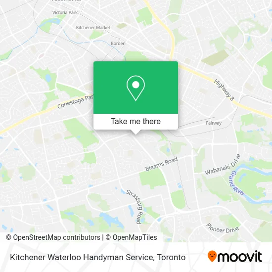 Kitchener Waterloo Handyman Service map