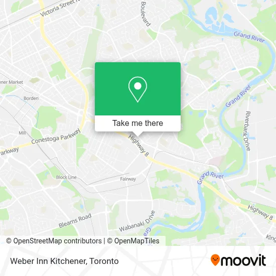 Weber Inn Kitchener map