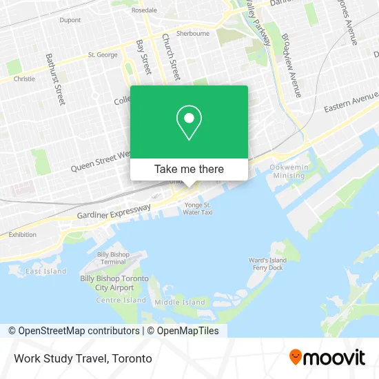 Work Study Travel map