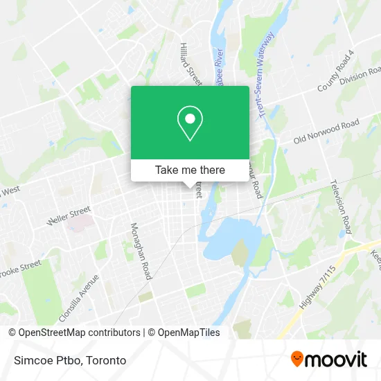 Simcoe Ptbo map