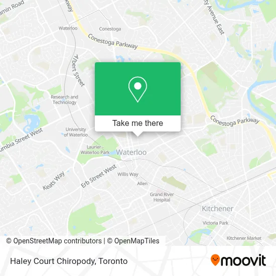 Haley Court Chiropody map