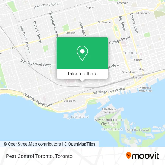 Pest Control Toronto map