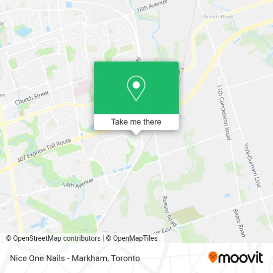 Nice One Nails - Markham map