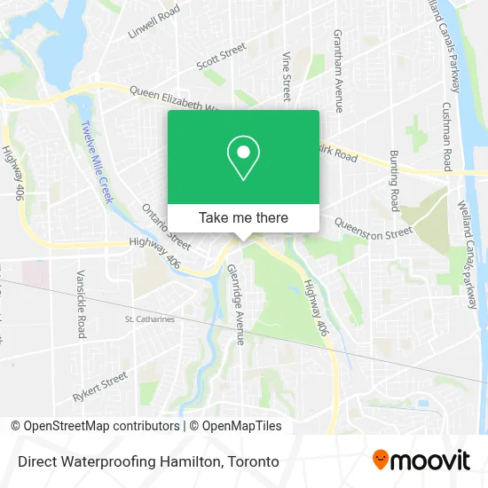 Direct Waterproofing Hamilton map