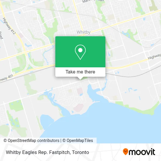Whitby Eagles Rep. Fastpitch map