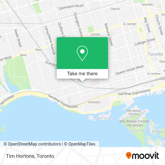 Tim Hortons map