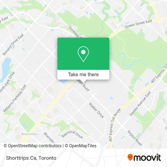 Shorttrips.Ca map