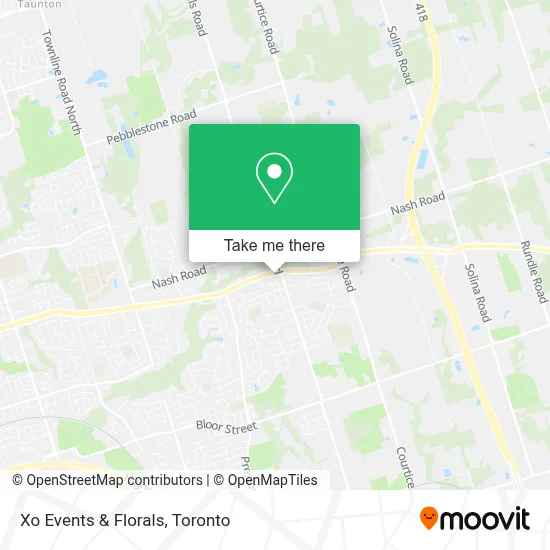 Xo Events & Florals map