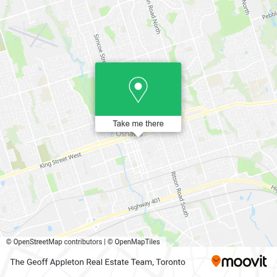 The Geoff Appleton Real Estate Team map