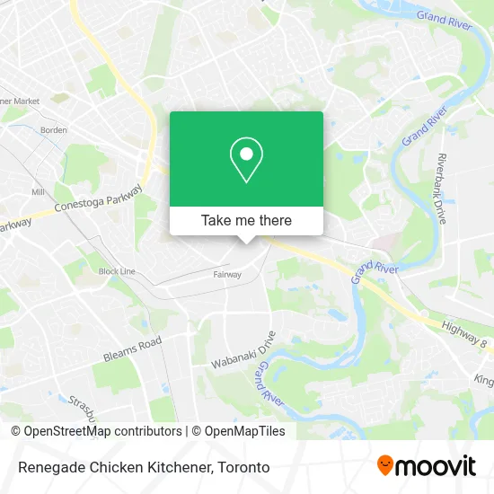 Renegade Chicken Kitchener map